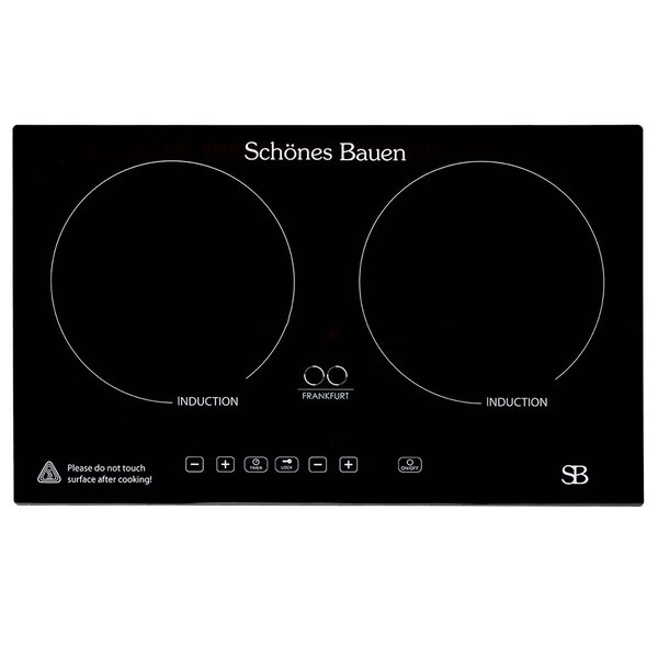 Parrilla de Induccion Schones Bauen Frankfurt Empotrable 2 quemadores 120V 32"