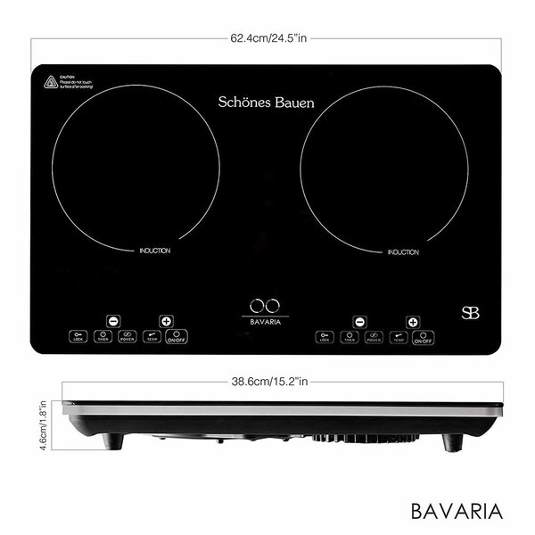 Schones Bauen Parrilla de Induccion Bavaria 2 Quemadores 120V
