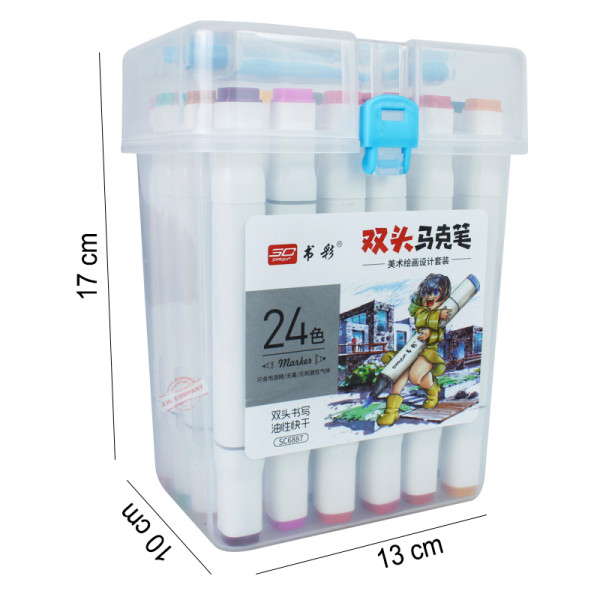 Set 24 Plumones Profesional Doble Punta Pantone Rotulador C06-1