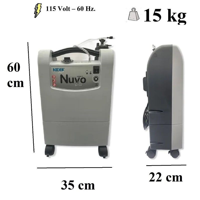 Concentrador De Oxigeno Nuvo Lite Nidek Medical 5 Litros