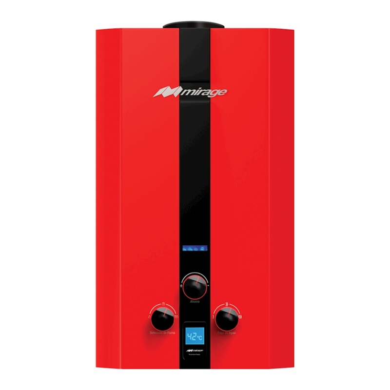 Calentador de Agua Mirage Flux Gas LP Rojo MBF16NB 2 Servicios END16**