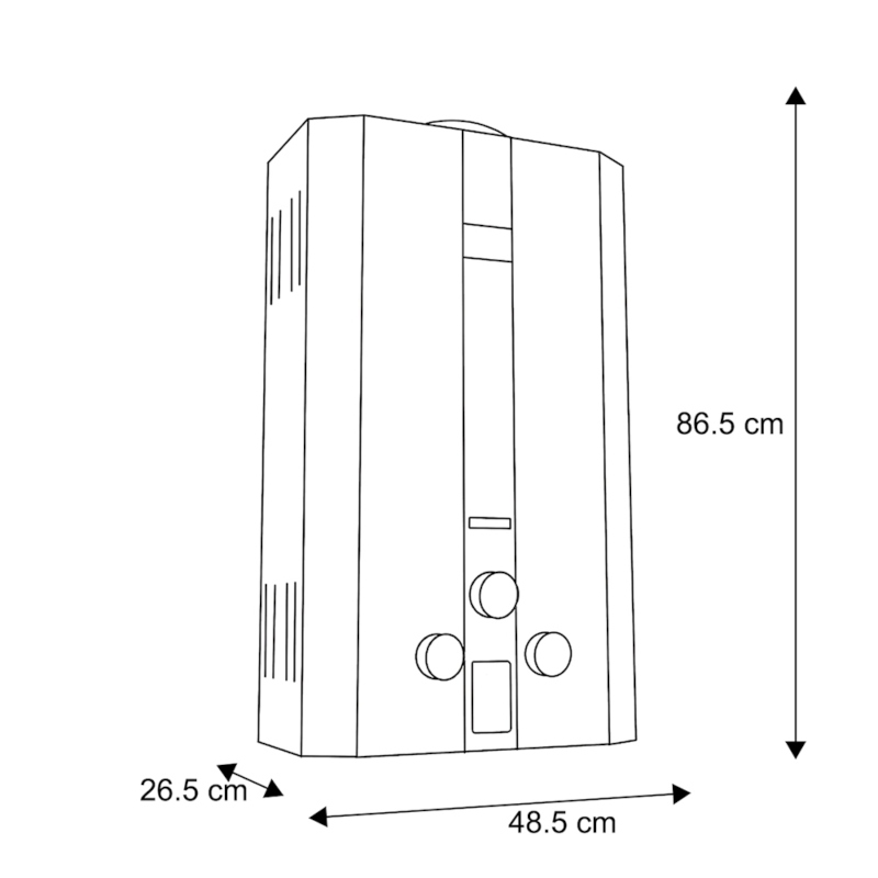 Calentador de Agua Mirage Flux Gas LP Rojo MBF16NB 2 Servicios END16**