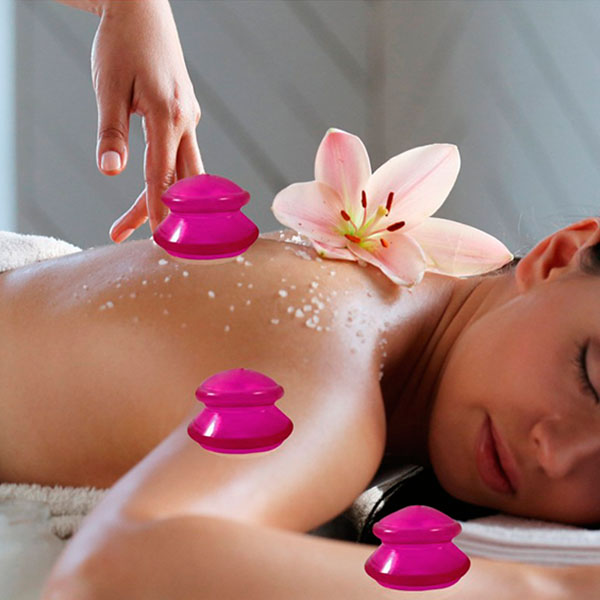 4 Ventosas Masaje Anticelulitis De Silicona 