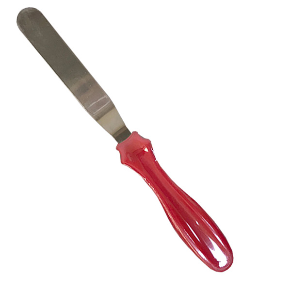 Aleissi 3pz Espatula Recta Angular Y Pala Pastelera Acero Rojo