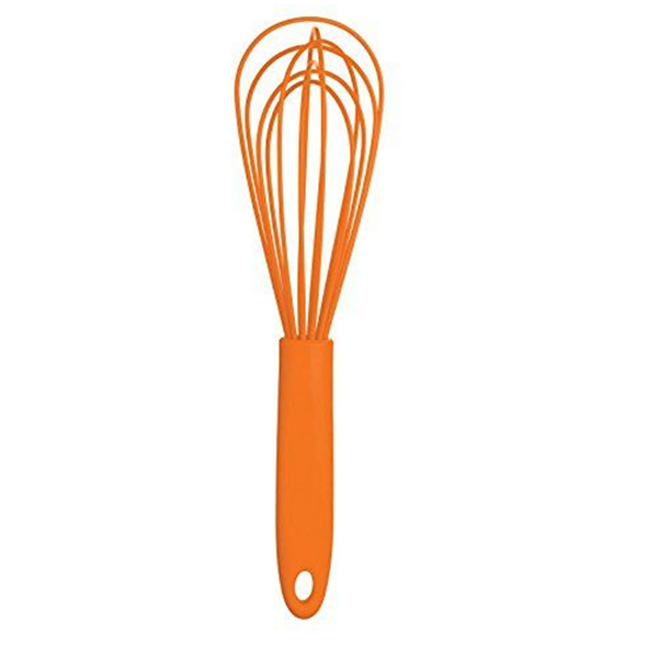 Aleissi Batidor Globo Silicón Reposteria Betun Cocina 31.5x6 Naranja
