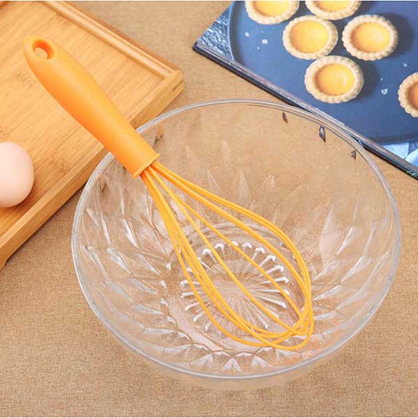 Aleissi Batidor Globo Silicón Reposteria Betun Cocina 31.5x6 Naranja