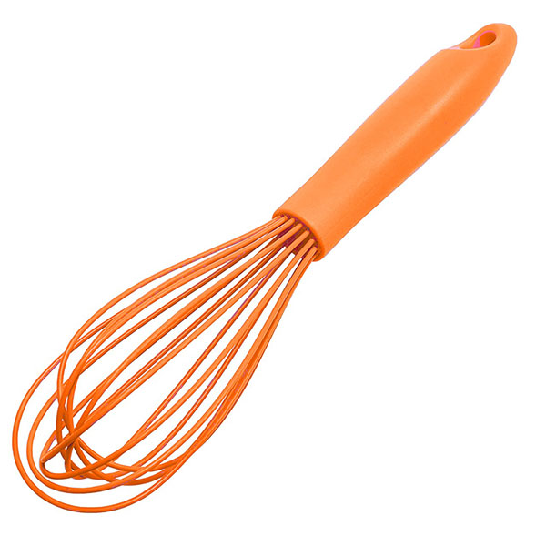 Aleissi Batidor Globo Silicón Reposteria Betun Cocina 31.5x6 Naranja