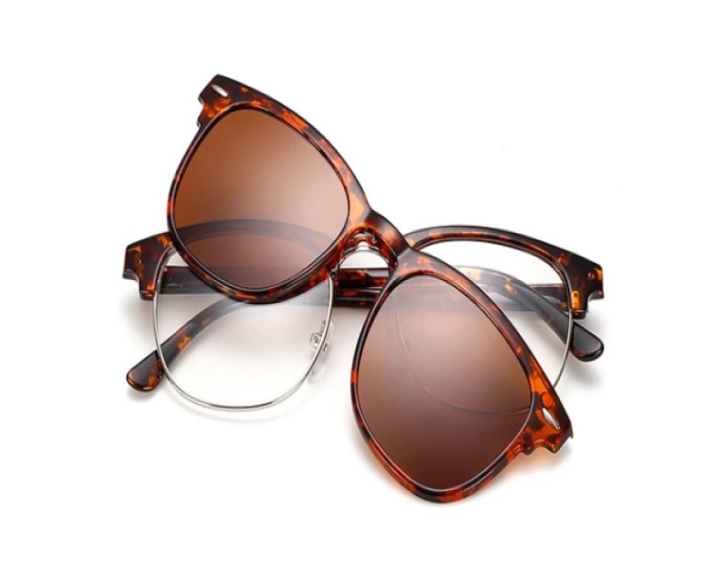 Lentes De Sol Y Armazón 2 en 1 Zapopan Carey Clip on By Rebel