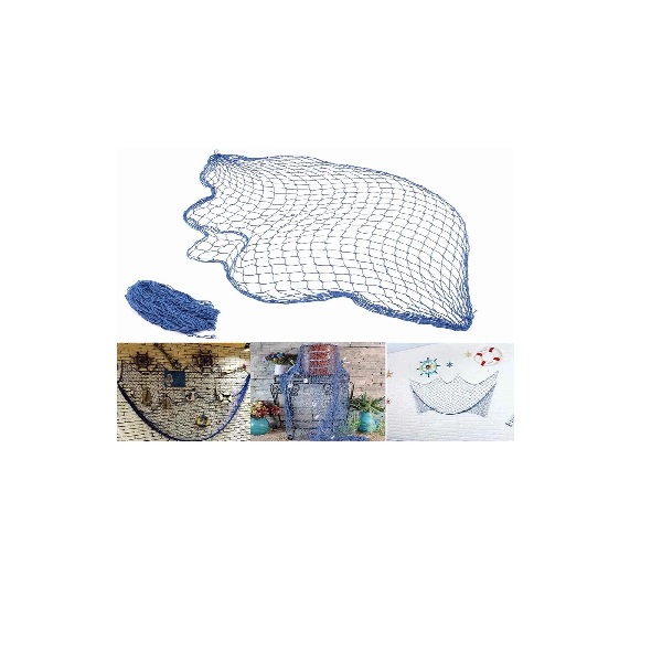  Red De Pesca Decorativa De Estilo Mediterrán (Azul)