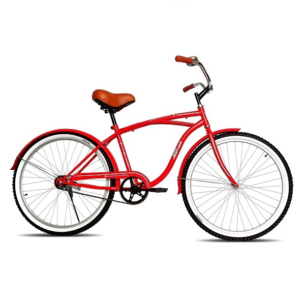 Bicicleta Vintage Retro Cruiser Para Caballero Rodada 26-Rojo