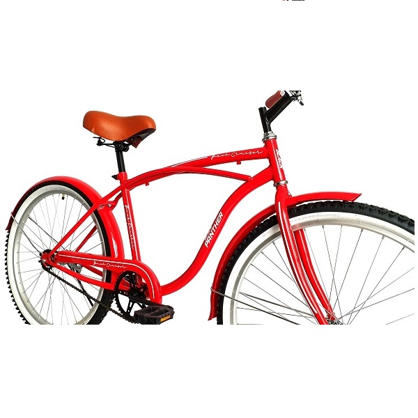 Bicicleta Vintage Retro Cruiser Para Caballero Rodada 26-Rojo