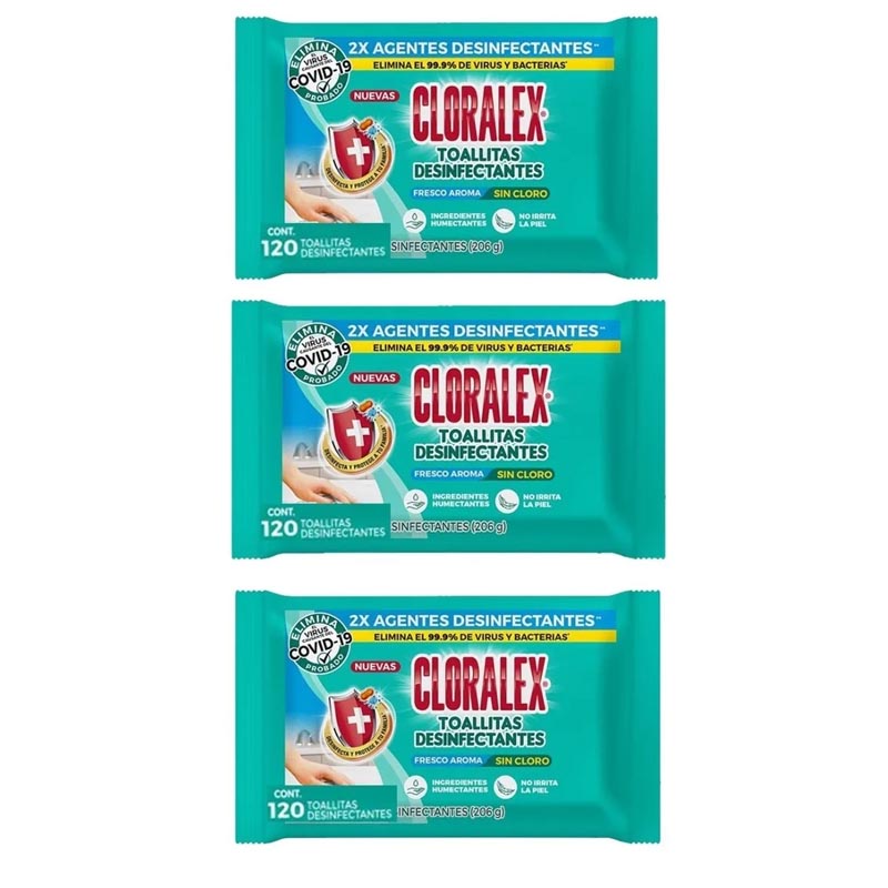 Toallitas Desinfectantes De 360 Piezas Cloralex