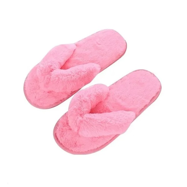Pantufla Chancla Sandalia De Piso Huaraches Peluche (Rosa)