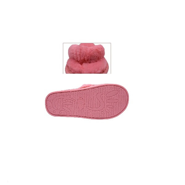 Pantufla Chancla Sandalia De Piso Huaraches Peluche (Rosa)