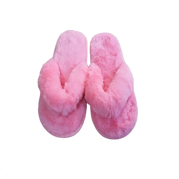 Pantufla Chancla Sandalia De Piso Huaraches Peluche (Rosa)
