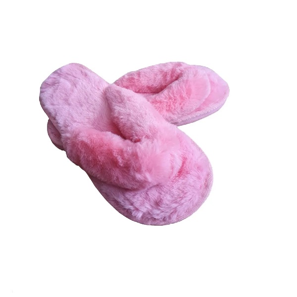 Pantufla Chancla Sandalia De Piso Huaraches Peluche (Rosa)