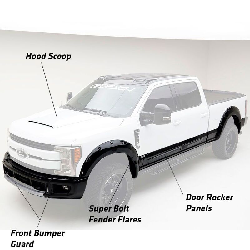 CANTONERAS GUARDABARROS PARA F-250 SUPERDUTY 2017-2020 SUPER BOLT