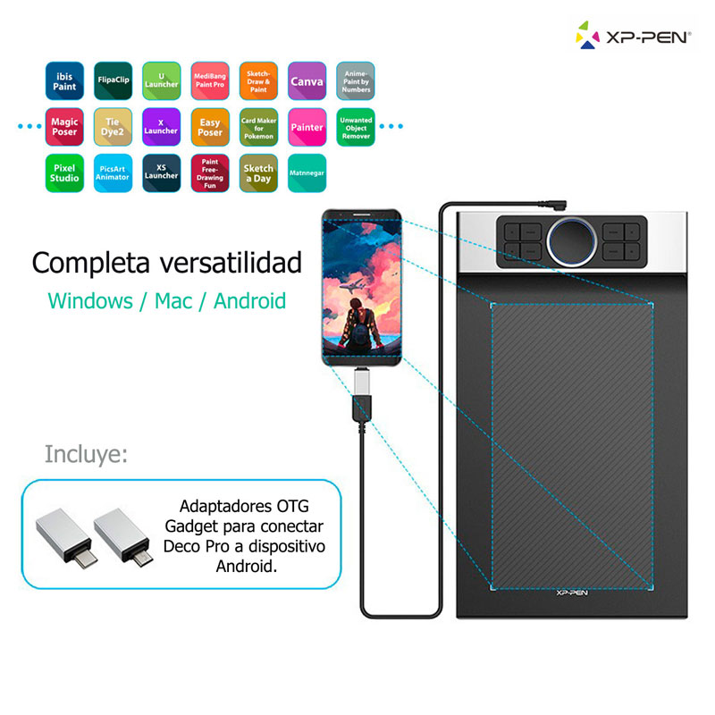 Tableta Grafica Digitalizadora Xp-Pen Drawing Deco Pro Mediana