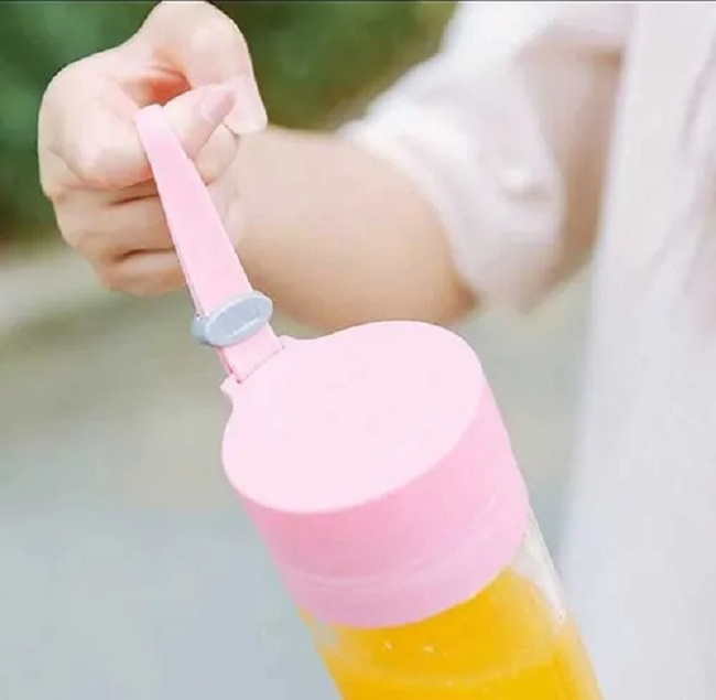 Licuadora Portatatil Termo Recargable Usb Con Agarradera Gym 