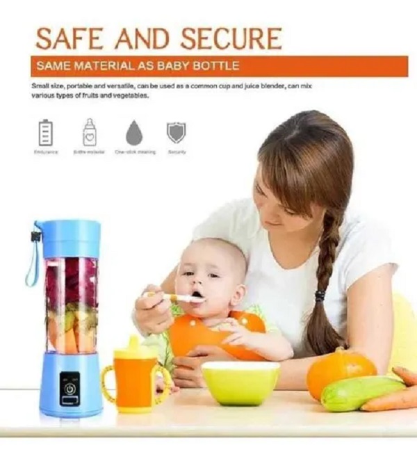 Licuadora Portatatil Termo Recargable Usb Con Agarradera Gym 