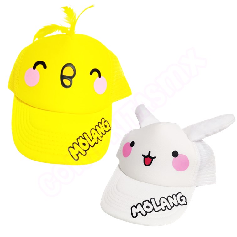 GORRA OREJITAS 3D MOLANG PIU PIU CARICATURA SERIE ANIME CONEJITO POLLITO KAWAII