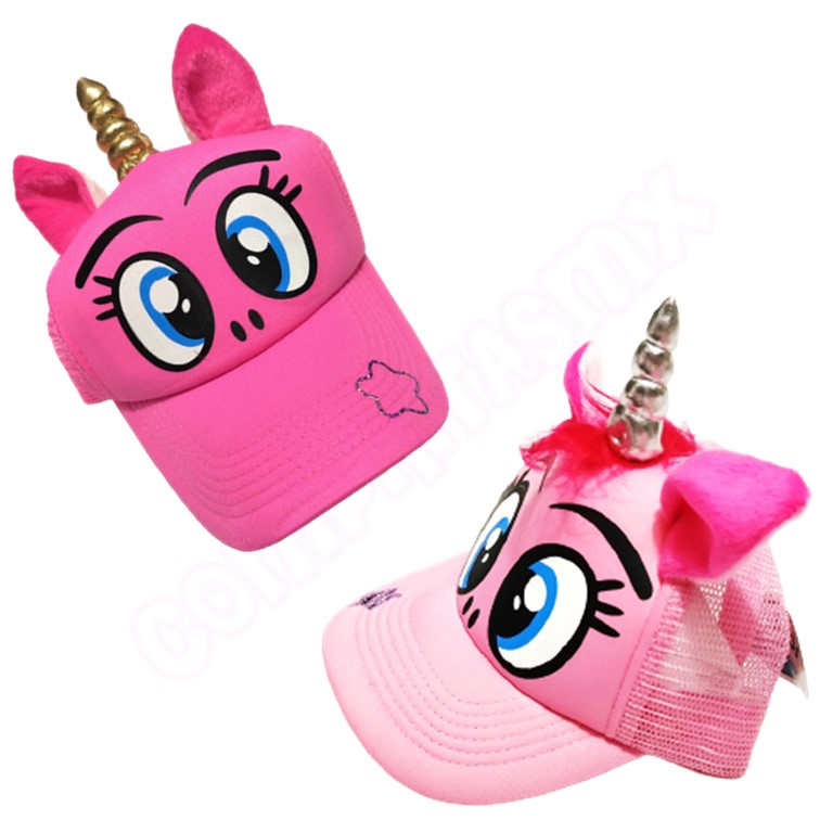 GORRA UNICORNIO 3D CON OREJITAS Y CUERNOS OJITOS 