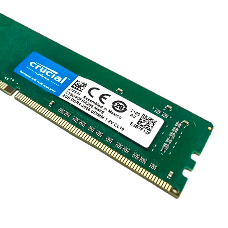 Memoria Crucial 8gb DDR4 2666 UDIMM 1.2v Cl19