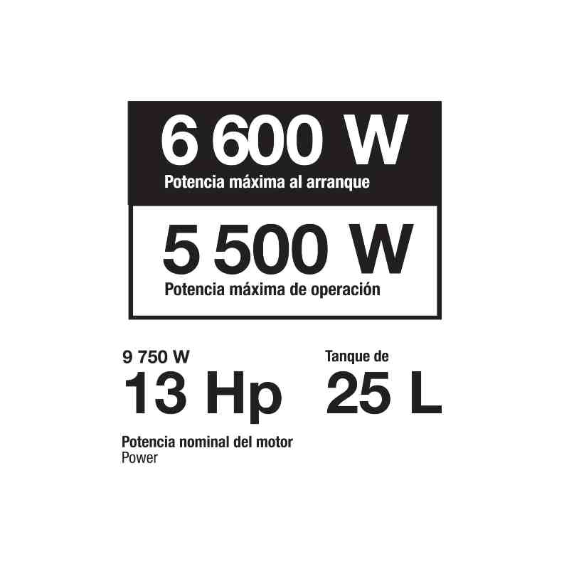 Planta De Luz Generador Eléctrico A Gasolina 13hp 5,500 W