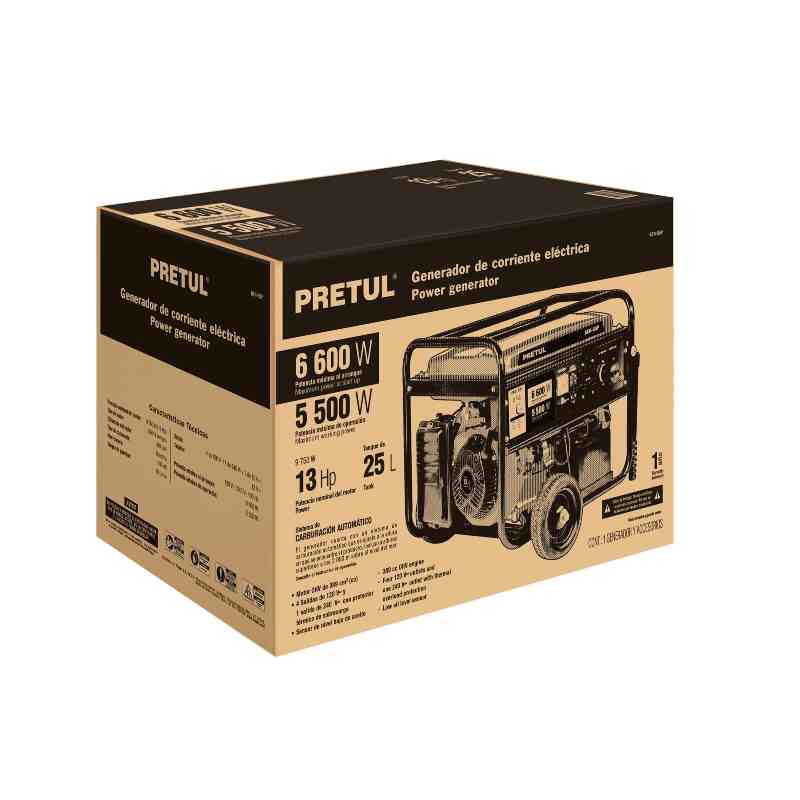 Planta De Luz Generador Eléctrico A Gasolina 13hp 5,500 W