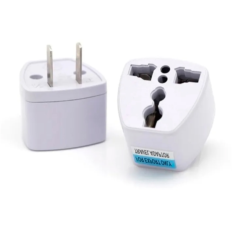  2 x 1 Clavija Adaptador Contacto Europeo A americano 3 Puntas