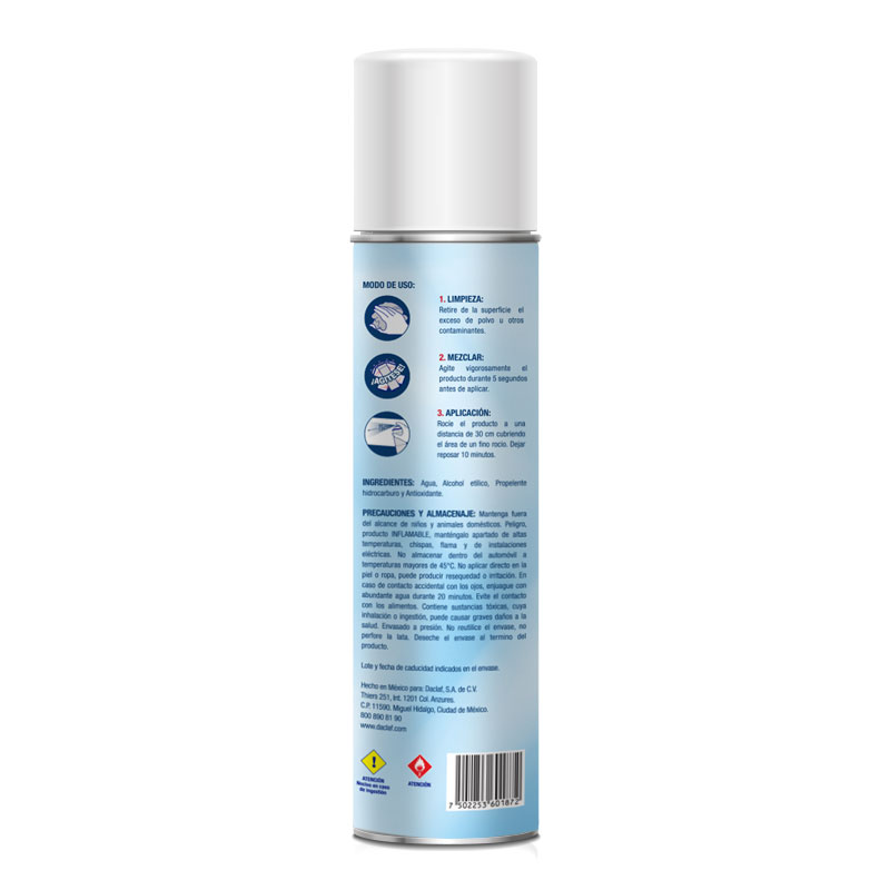 Kit Desinfectante de Superficies en Aerosol 400 mL-03 Piezas. 