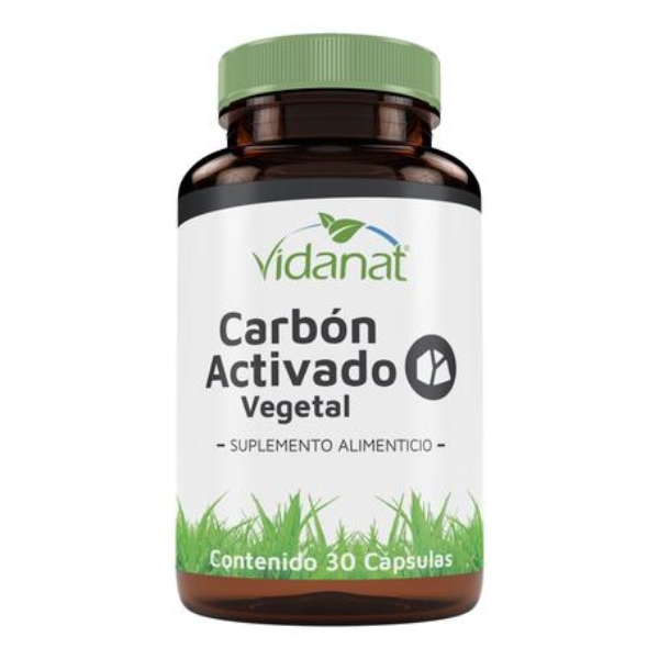 Carbón Activado Vegetal 30 Cap Vidanat
