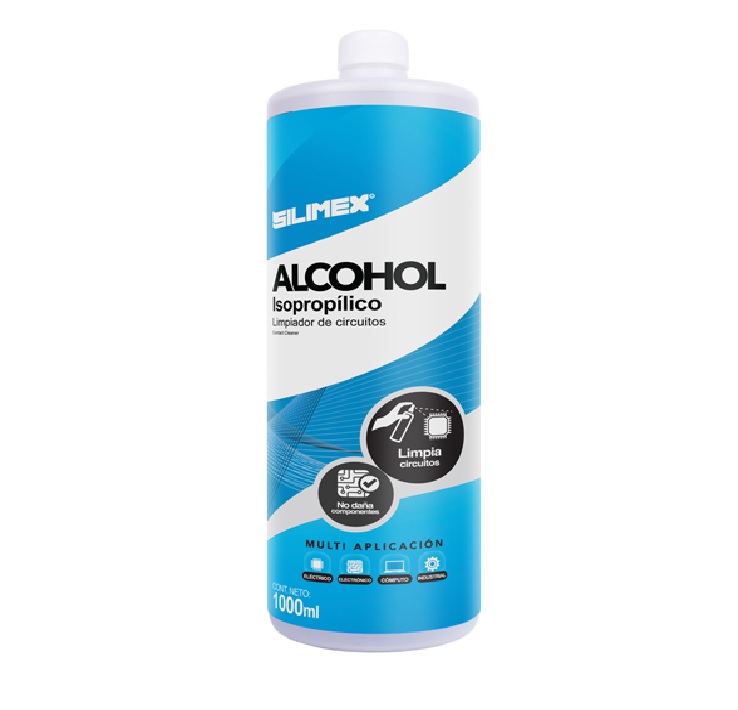 ALCOHOL ISOPROPILICO ENVASE DE 1 LT SILIMEX LIMPIEZA ELECTRONICOS PC CONSOLAS JUEGO GAMER MAC CEL