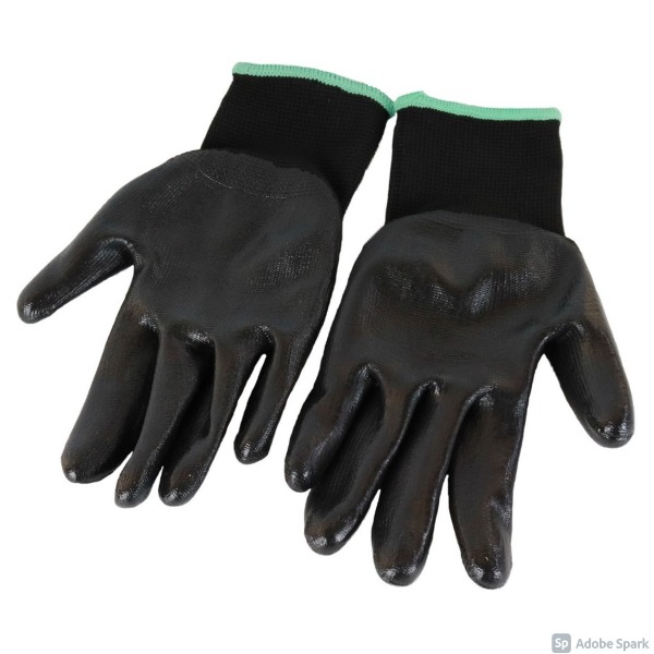 Guantes Nitrilo 8 Pulgadas Trabajo Rudo Resistentes Solvex