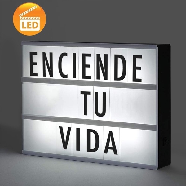 Letrero Luminoso Micro Cinema Portatil Perzonalizable Vintag