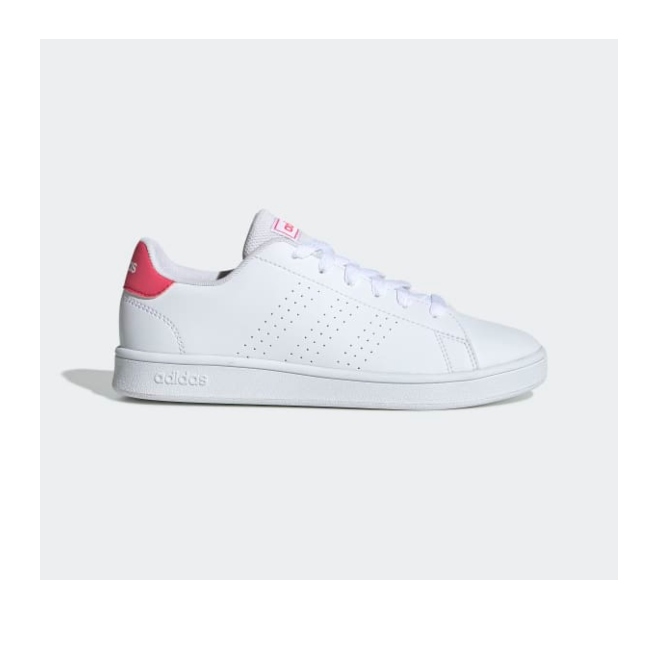 Tenis Adidas Advantage K  blanco-rosa  EF0211