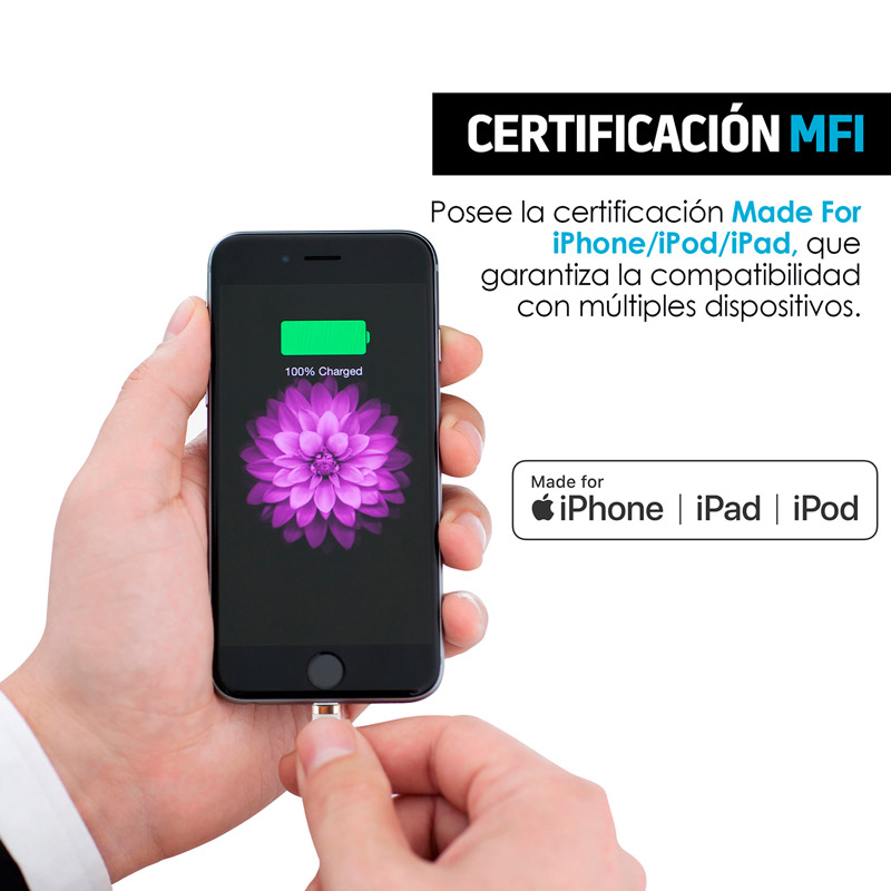Cable para iPhone Lightning a USB C con Certificado MFI Redlemon