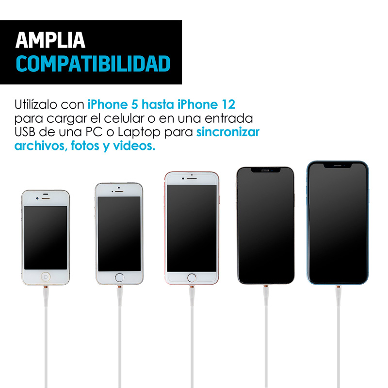 Cable para iPhone Lightning a USB C con Certificado MFI Redlemon