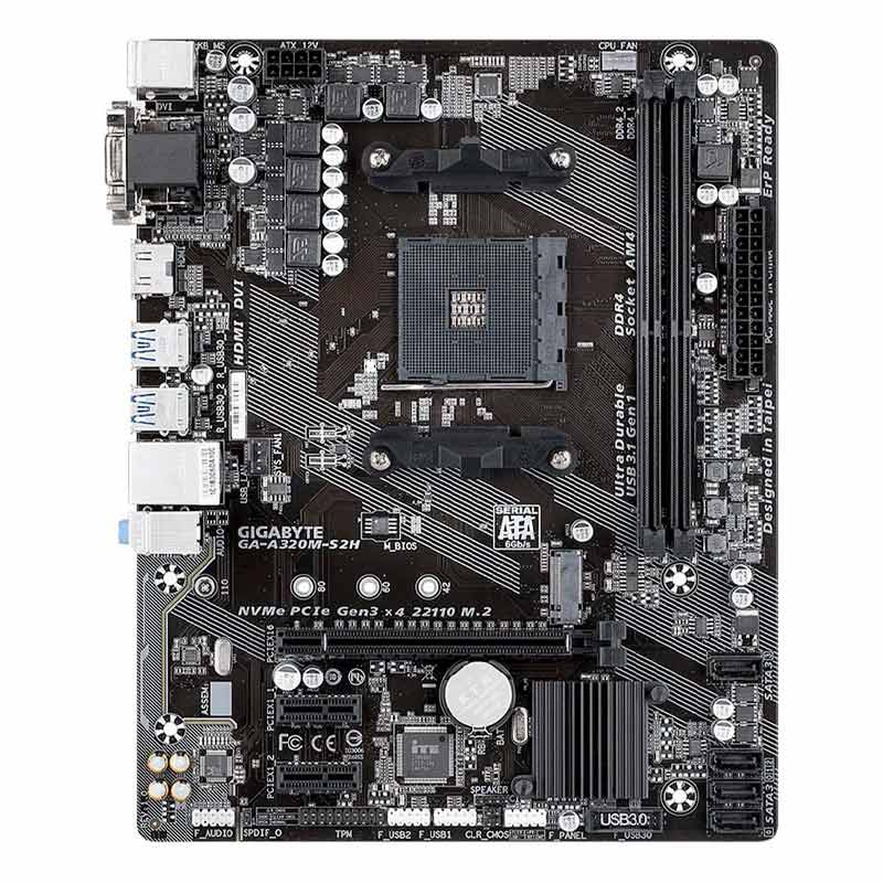Tarjeta Madre Gigabyte Ga-a320m-s2h Socket Am4 Para Ryzen