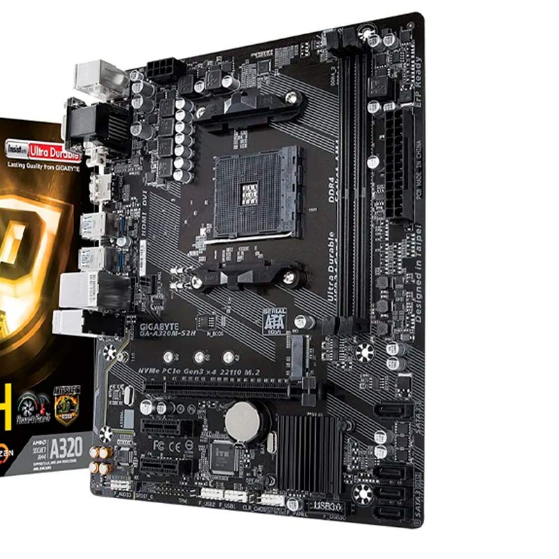 Tarjeta Madre Gigabyte Ga-a320m-s2h Socket Am4 Para Ryzen