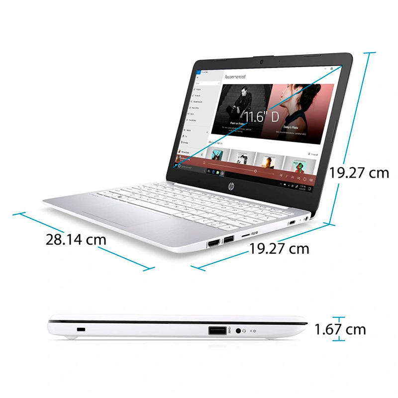 Laptop HP Stream 11 intel celeron 32gb eMMC 4Gb de Ram + Impresora + 500 hojas blanca