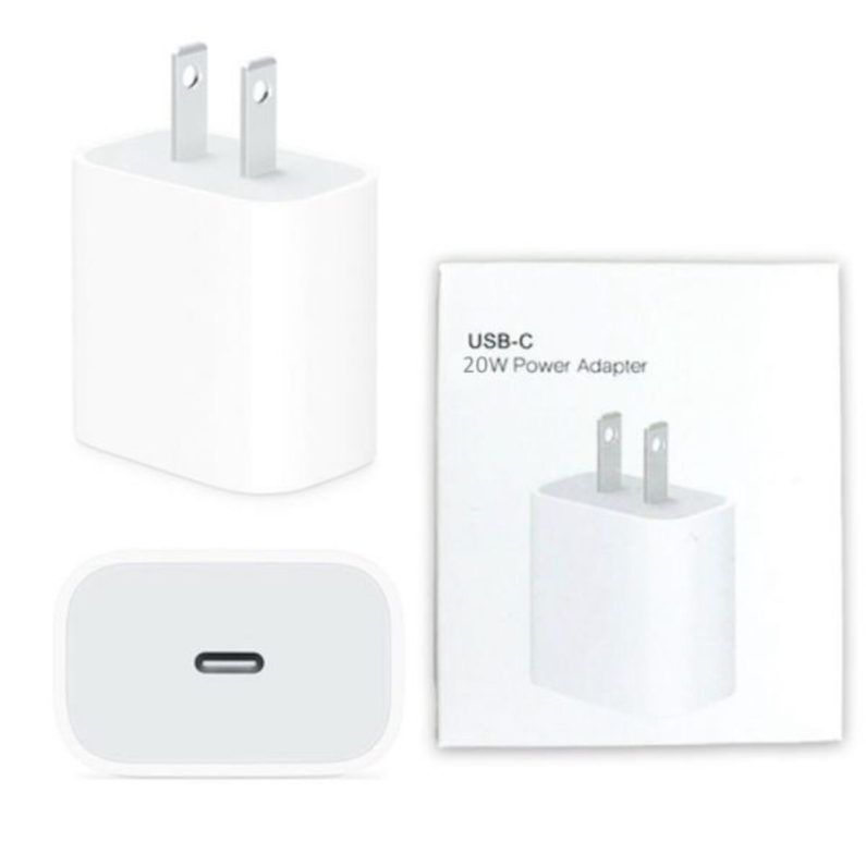 Cubo Cargador iPhone 20W USB Tipo C Power Adapter Blanco