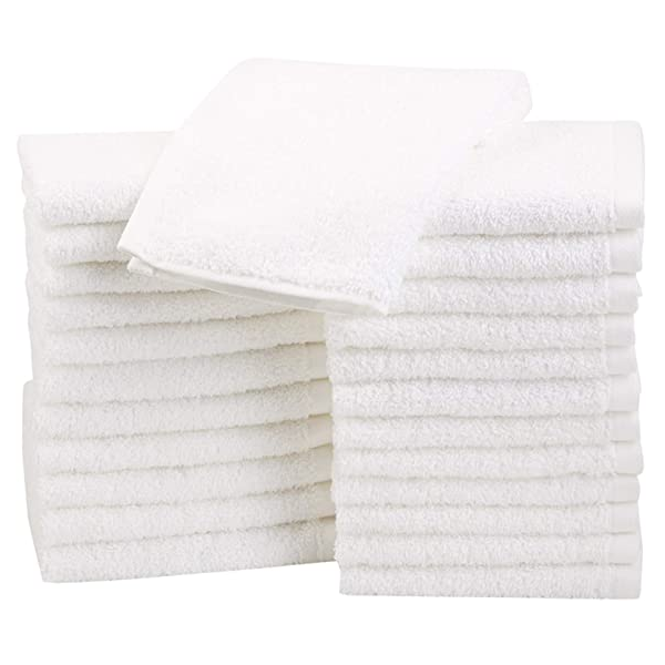 Paquete De 60 Toallas De Manos 30x30 Cm Blanca Mayoreo