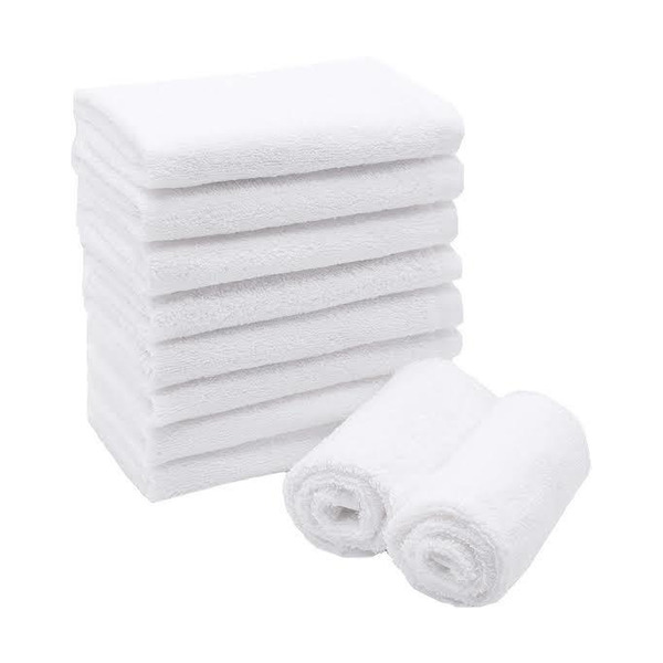 Paquete De 60 Toallas De Manos 30x30 Cm Blanca Mayoreo