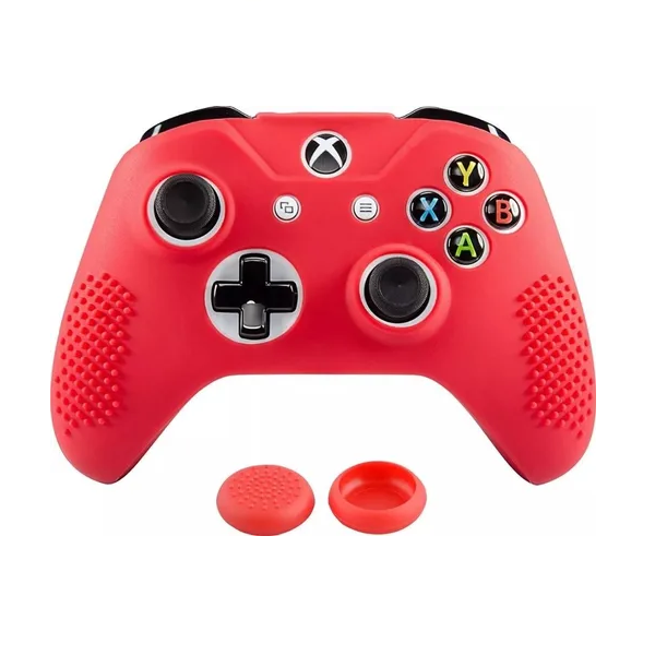 Funda Silicón Xbox One Control Y Thumb Grips Protector Goma (Rojo)