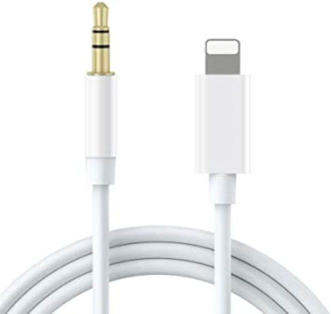 Cable de Audio Estéreo Auxiliar Lightning a Jack 3.5 mm Blanco