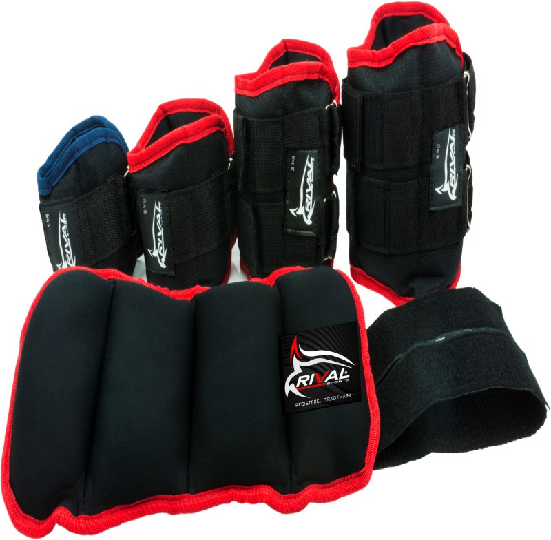 Polaina 2 kg c/u negra RIVAL fitness correr con cinta reforzada Primera calidad