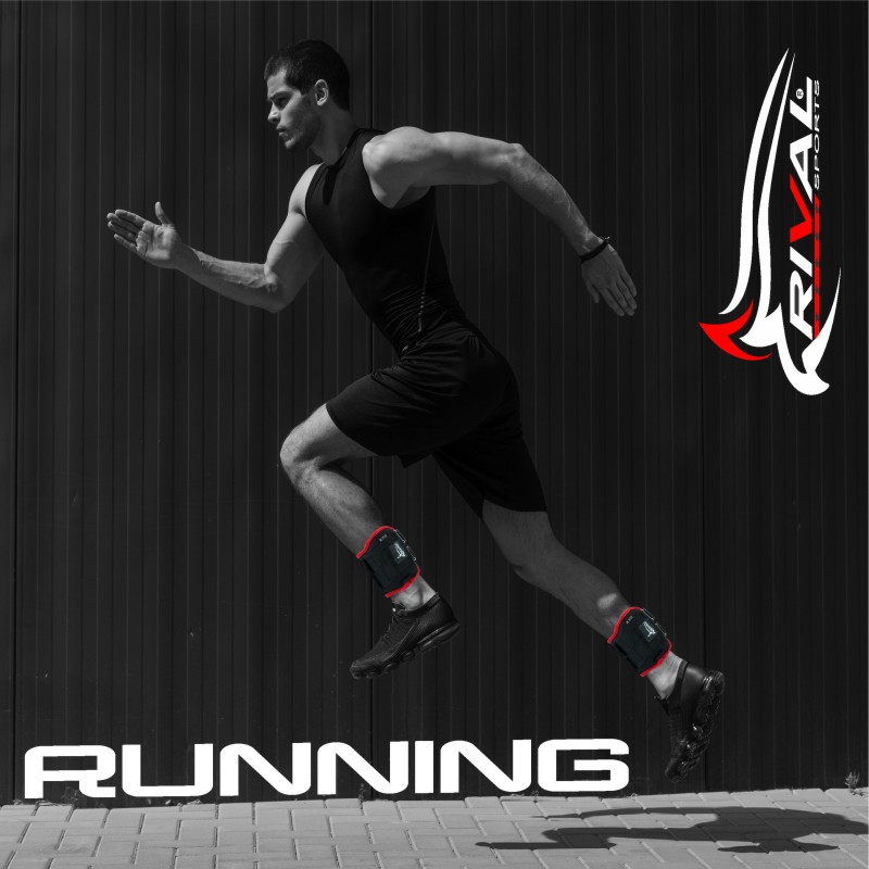 Polaina 2 kg c/u negra RIVAL fitness correr con cinta reforzada Primera calidad