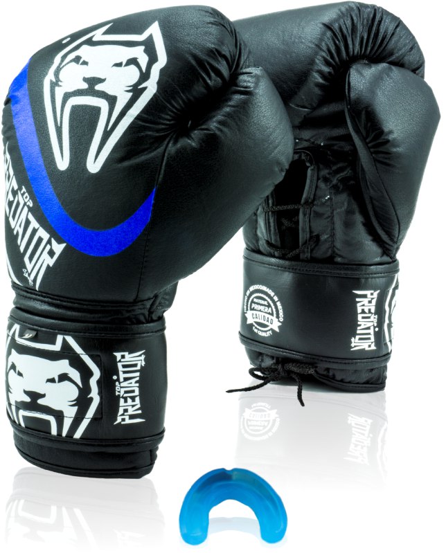 Guantes de box RUSH  PREDATOR SPORT Kick Boxing y Protector BUCAL  