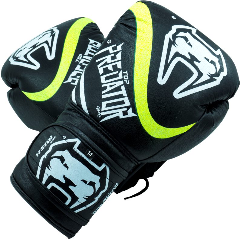 Guantes de box RUSH  PREDATOR SPORT Kick Boxing y Protector BUCAL  